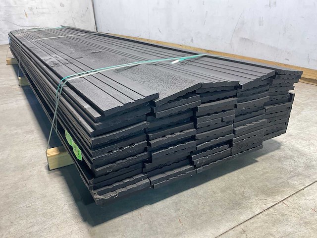 Vuren open gevelbekleding board zwart 365x18x1,8 cm (75x) - afbeelding 9 van  10