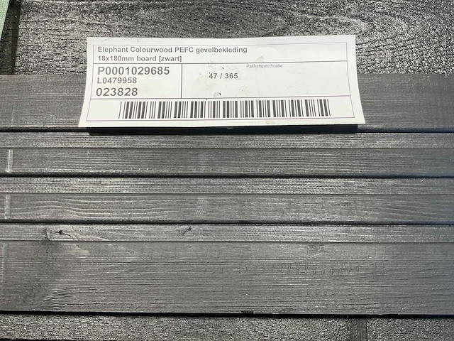 Vuren open gevelbekleding board zwart 365x18x1,8 cm (75x) - afbeelding 2 van  10