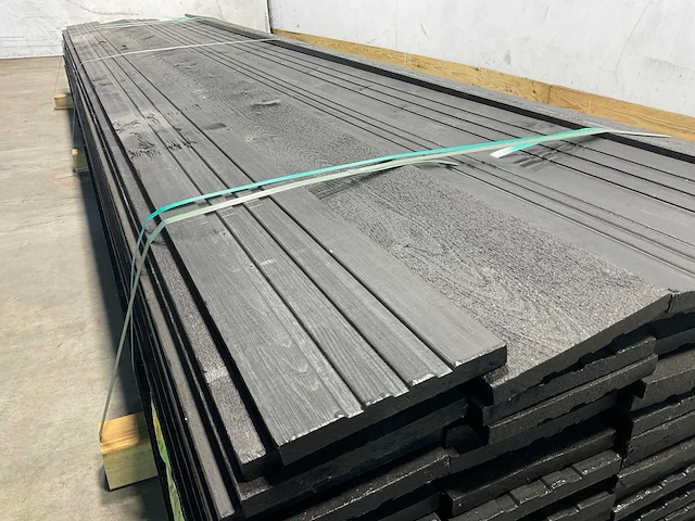 Vuren open gevelbekleding board zwart 365x18x1,8 cm (75x) - afbeelding 4 van  10