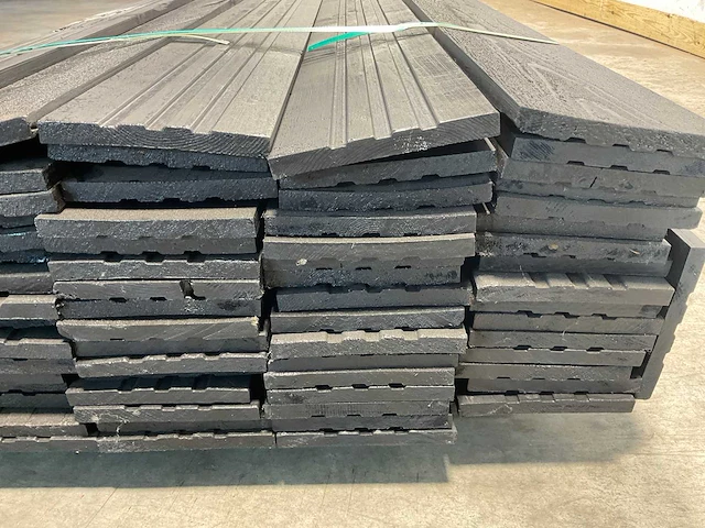 Vuren open gevelbekleding board zwart 365x18x1,8 cm (75x) - afbeelding 10 van  10