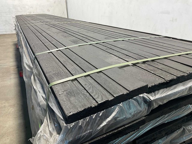 Vuren open gevelbekleding board zwart 430x18x1,8 cm (75x) - afbeelding 6 van  9