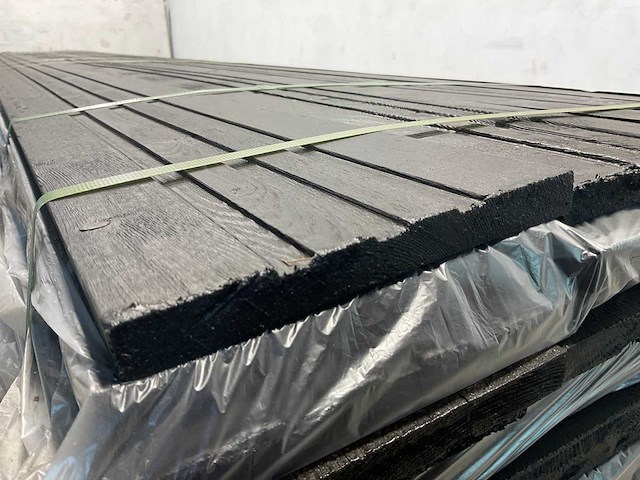 Vuren open gevelbekleding board zwart 430x18x1,8 cm (75x) - afbeelding 9 van  9