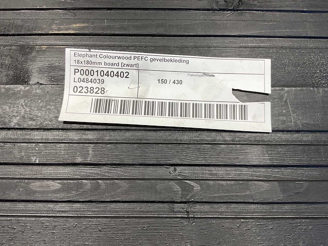 Vuren open gevelbekleding board zwart 430x18x1,8 cm (75x) - afbeelding 4 van  8
