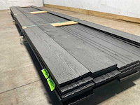 Vuren open gevelbekleding board zwart 490x18x1,8 cm (28x) - afbeelding 3 van  7