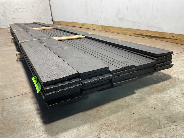 Vuren open gevelbekleding board zwart 490x18x1,8 cm (28x) - afbeelding 5 van  7