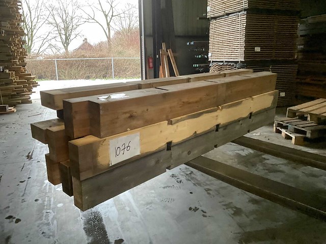 Vuren paal - 170x14x14 cm (8x) - afbeelding 1 van  8