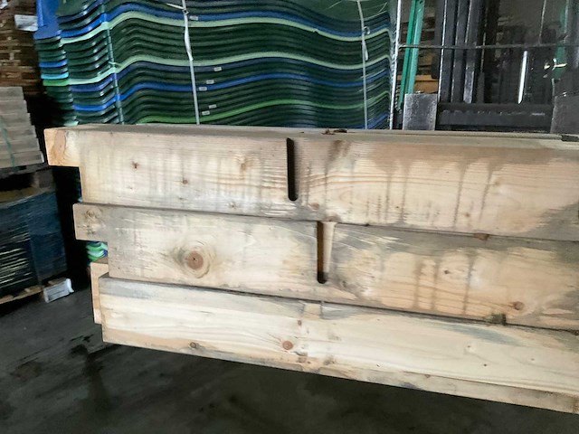 Vuren paal - 170x14x14 cm (8x) - afbeelding 4 van  8