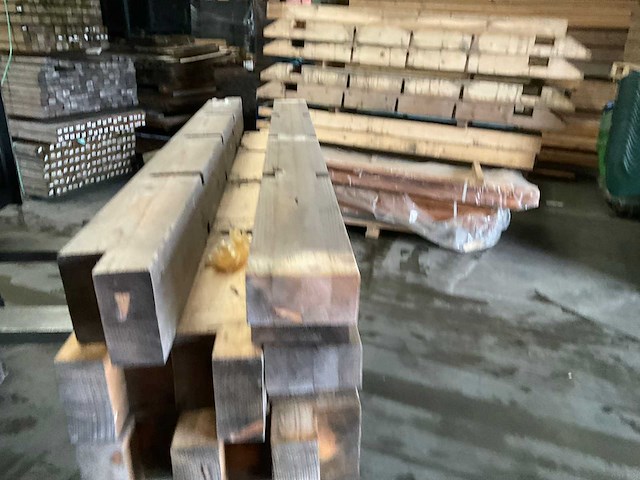 Vuren paal - 170x14x14 cm (8x) - afbeelding 8 van  8