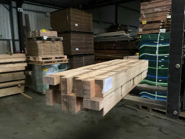 Vuren paal - 170x14x14 cm (8x) - afbeelding 1 van  11