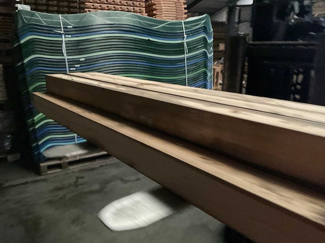 Vuren paal - 224x12x12 cm (7x) - afbeelding 2 van  6