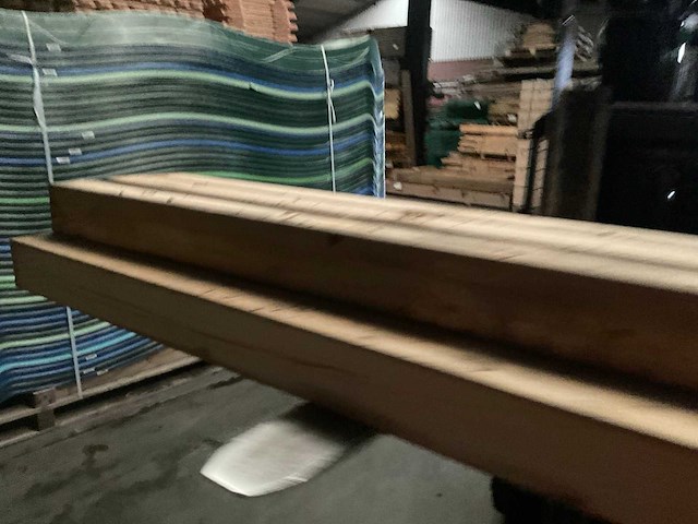 Vuren paal - 224x12x12 cm (7x) - afbeelding 3 van  6