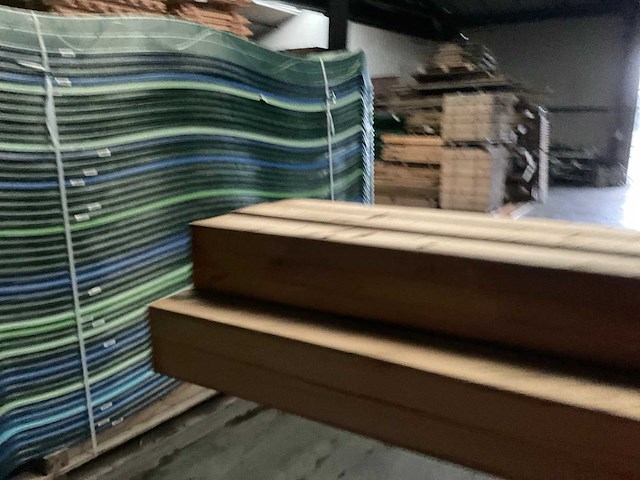 Vuren paal - 224x12x12 cm (7x) - afbeelding 4 van  6