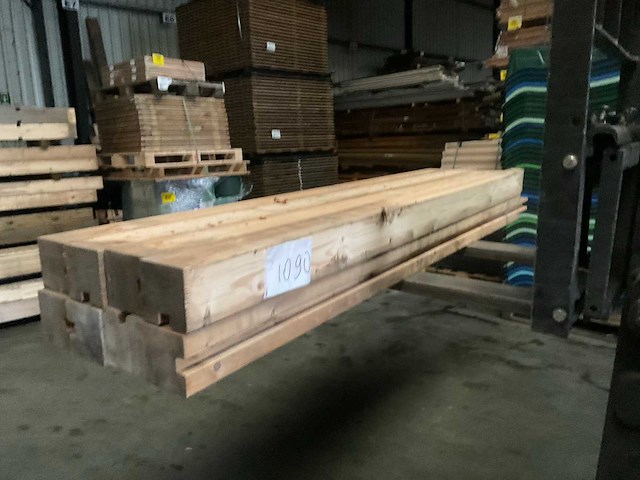 Vuren paal - 224x12x12 cm (8x) - afbeelding 1 van  10