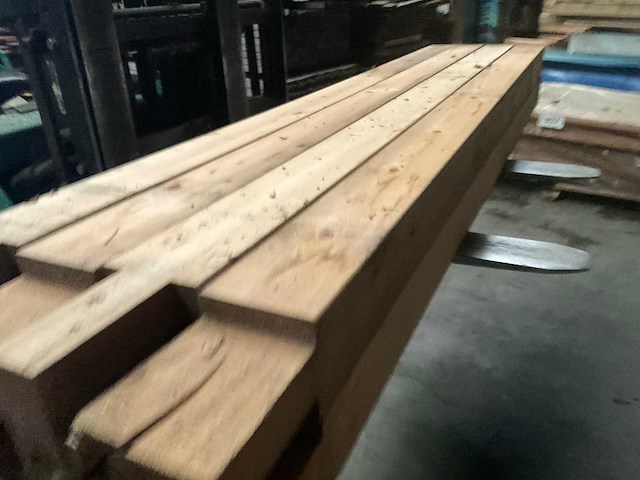 Vuren paal - 224x12x12 cm (8x) - afbeelding 10 van  10