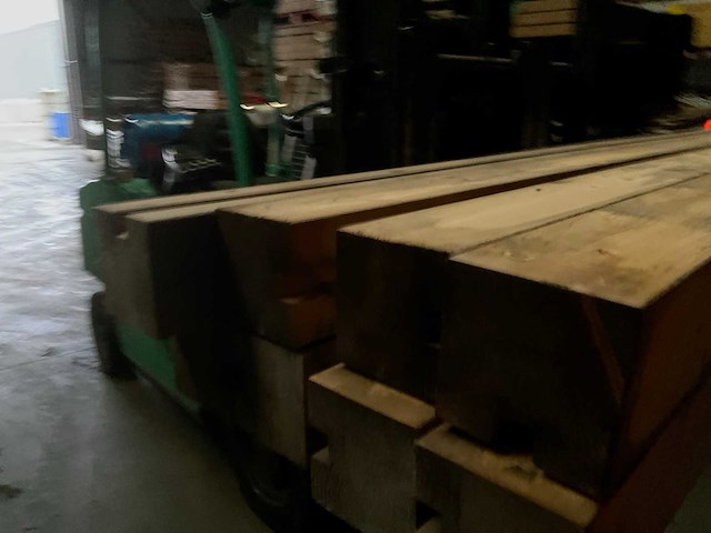 Vuren paal - 224x12x12 cm (8x) - afbeelding 2 van  9