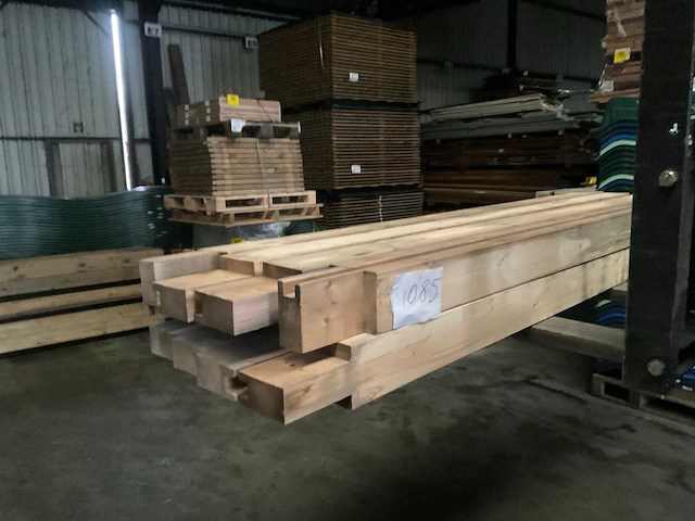 Vuren paal - 224x12x12 cm (8x) - afbeelding 1 van  9