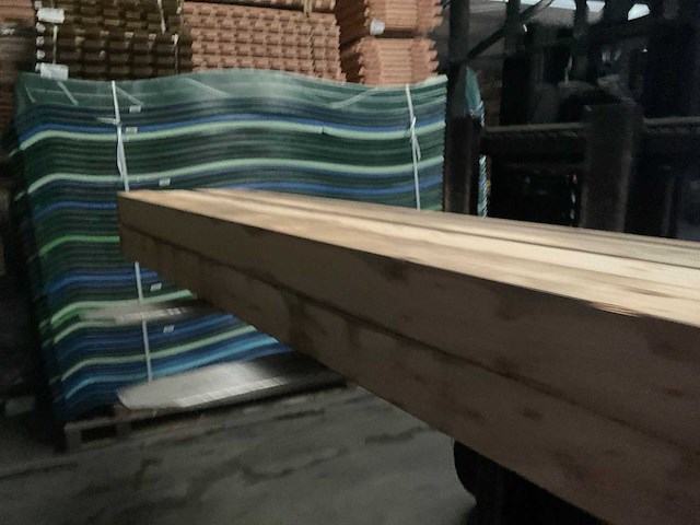 Vuren paal - 224x12x12 cm (8x) - afbeelding 5 van  9