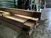 Vuren paal - 224x12x12 cm (9x) - afbeelding 4 van  8