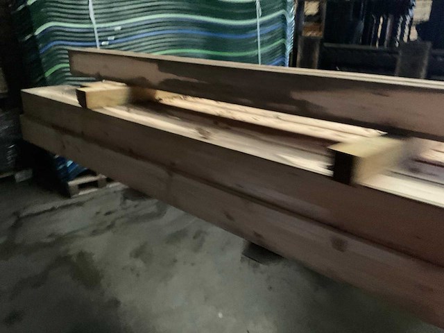 Vuren paal - 224x12x12 cm (9x) - afbeelding 5 van  8