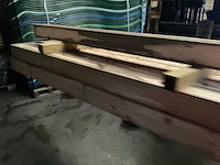 Vuren paal - 224x12x12 cm (9x) - afbeelding 5 van  8