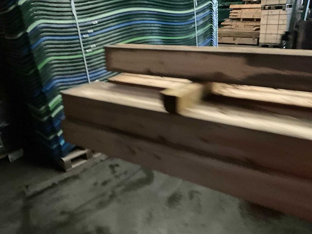 Vuren paal - 224x12x12 cm (9x) - afbeelding 6 van  8