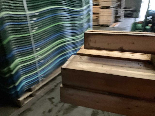 Vuren paal - 224x12x12 cm (9x) - afbeelding 7 van  8