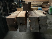 Vuren paal - 224x12x12 cm (9x) - afbeelding 8 van  8