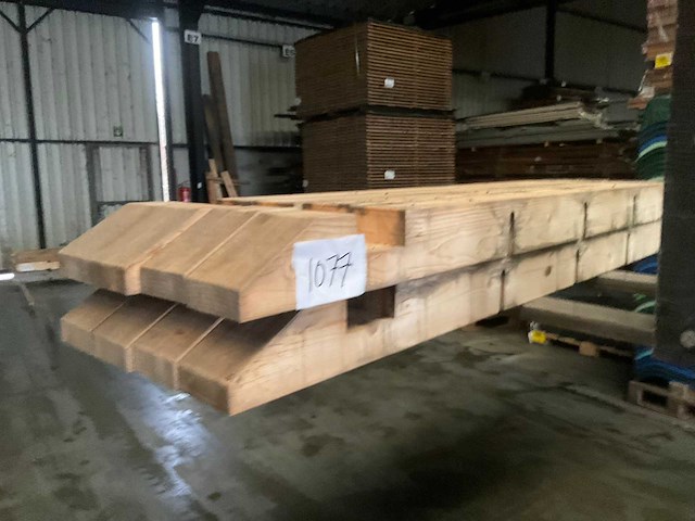 Vuren paal - 250x14x14 cm (8x) - afbeelding 1 van  11