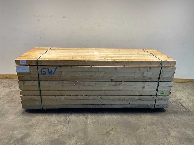 Vuren paal 300x9.8x9.8 cm (25x) - afbeelding 2 van  5