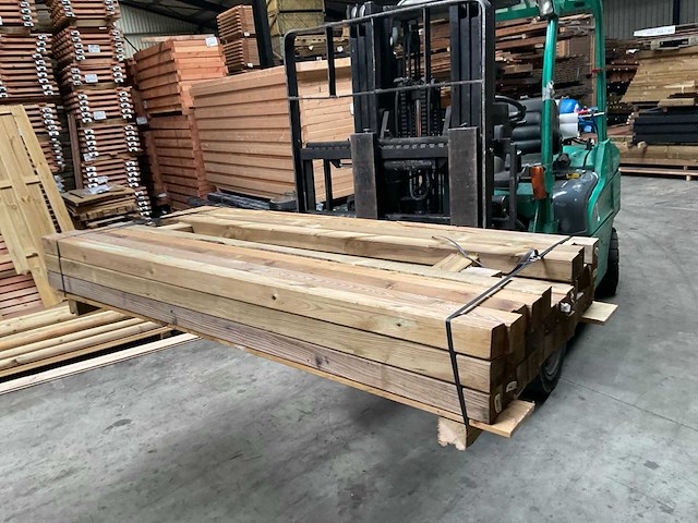 Vuren paal geïmpregneerd - 180x6,6x6,6 cm (30x) - afbeelding 1 van  6