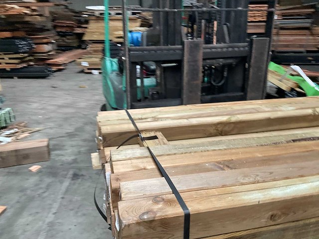 Vuren paal geïmpregneerd - 180x6,6x6,6 cm (30x) - afbeelding 3 van  6