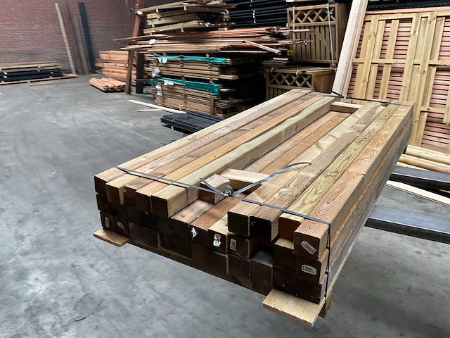 Vuren paal geïmpregneerd - 180x6,6x6,6 cm (30x) - afbeelding 6 van  6