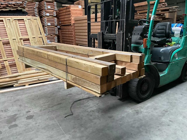 Vuren paal geïmpregneerd - 210x8,8x8,8 cm (18x) - afbeelding 1 van  7