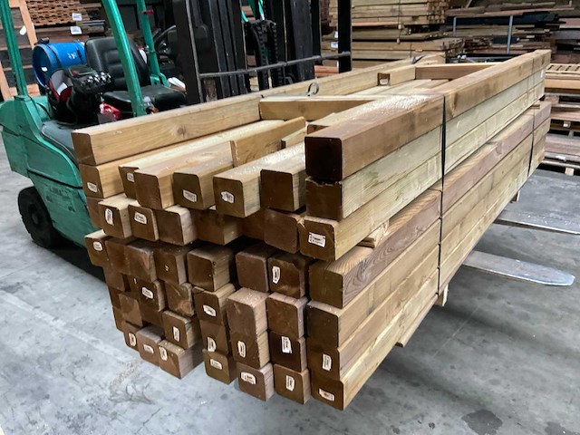 Vuren paal geïmpregneerd - 240x8,8x8,8 cm (24x) - afbeelding 5 van  7