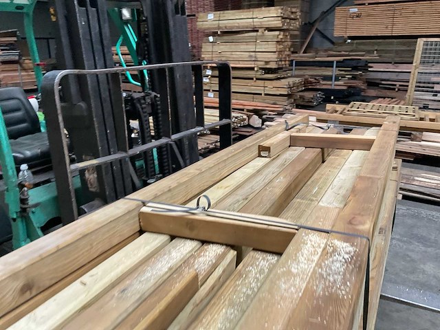 Vuren paal geïmpregneerd - 240x8,8x8,8 cm (24x) - afbeelding 6 van  7