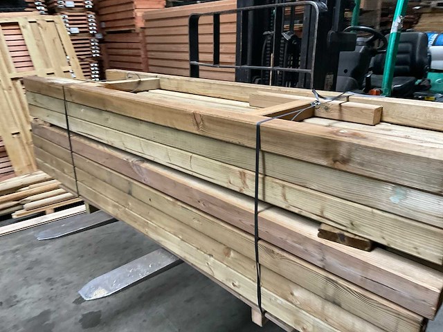 Vuren paal geïmpregneerd - 240x8,8x8,8 cm (24x) - afbeelding 2 van  7