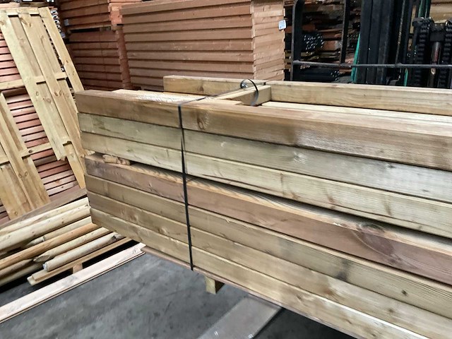 Vuren paal geïmpregneerd - 240x8,8x8,8 cm (24x) - afbeelding 3 van  7