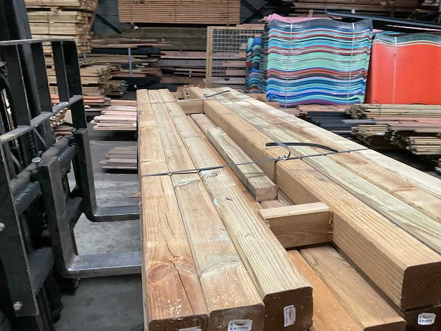 Vuren paal geïmpregneerd - 270x8,8x8,8 cm (20x) - afbeelding 9 van  10