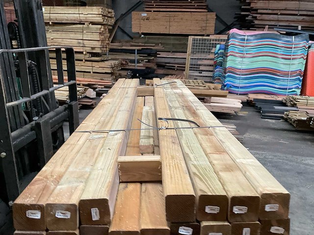 Vuren paal geïmpregneerd - 270x8,8x8,8 cm (20x) - afbeelding 5 van  7