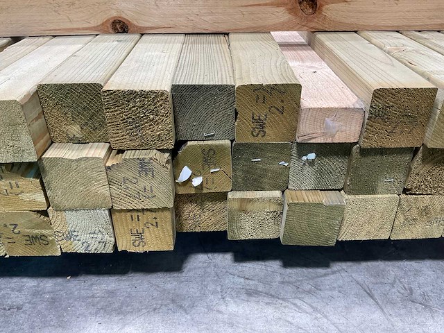 Vuren paal geschaafd - 270x7x7 cm (79x) - afbeelding 6 van  8