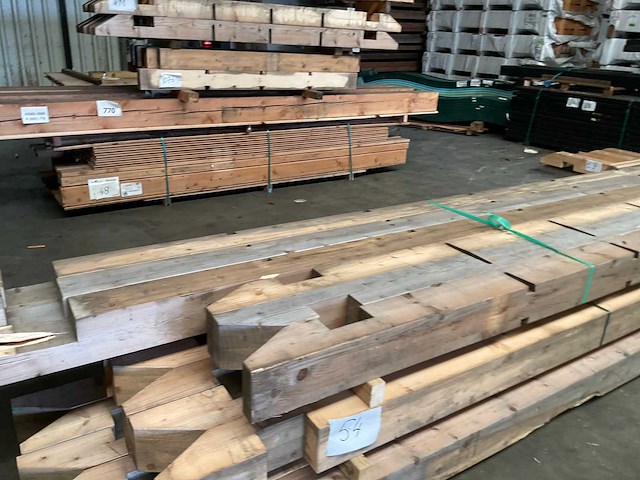 Vuren paal geschaafd - 280-370x14x14 cm (6x) - afbeelding 6 van  10