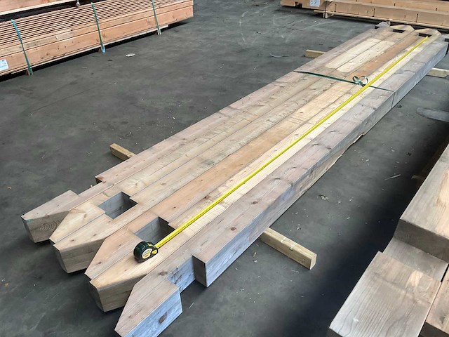 Vuren paal geschaafd - 370x14x14 cm (6x) - afbeelding 1 van  14
