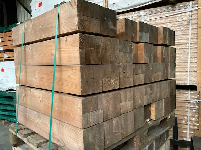 Vuren paal geschaafd - 80x13x13 cm (38x) - afbeelding 1 van  7