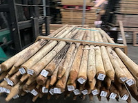 Vuren paal rond, geïmpregneerd en gepunt - 250x6x6 cm (66x) - afbeelding 10 van  12