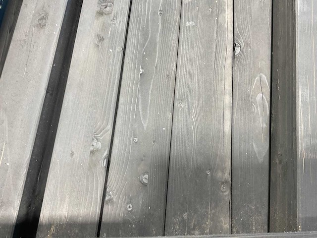 Vuren paal verlijmd zwart 300x12x12 cm (13x) - afbeelding 4 van  7
