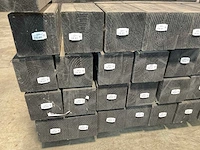 Vuren paal verlijmd zwart 300x12x12 cm (13x) - afbeelding 6 van  7