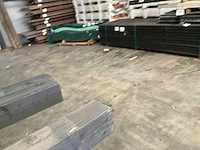Vuren paal zwart gespoten - 250x14x14 cm (3x) - afbeelding 6 van  10