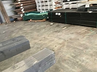 Vuren paal zwart gespoten - 250x14x14 cm (3x) - afbeelding 6 van  10