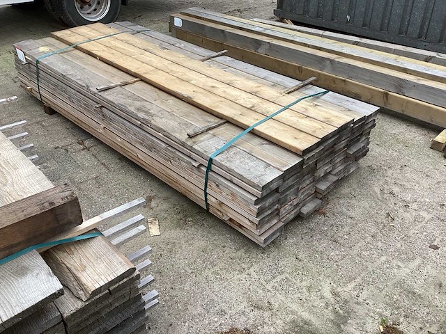 Vuren plank 144x28x2380mm (60x) - afbeelding 4 van  5