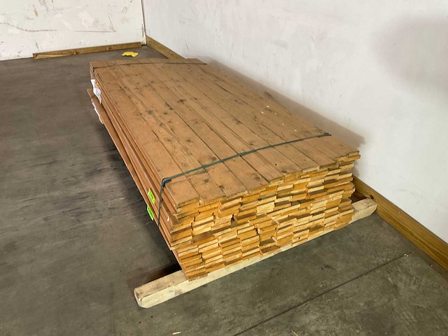 Vuren plank 210x9,5x1,8 cm (70x) - afbeelding 2 van  5